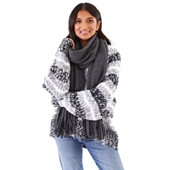 Lucky Brand Solid Brushed Scarf (Gray) - Picture 4 of 6